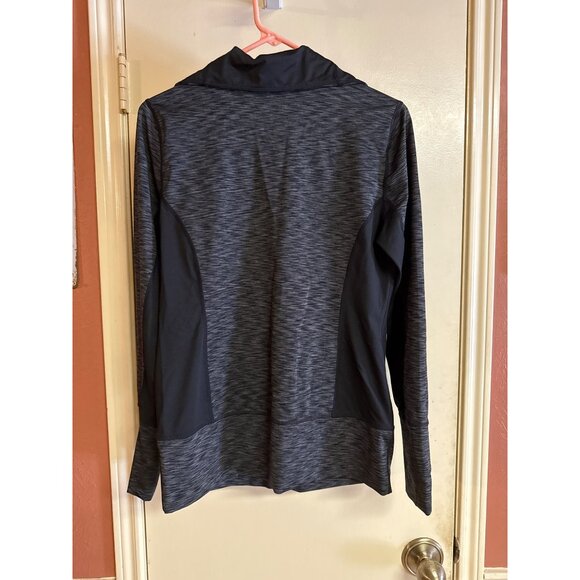 Ideology Womens Gray & Black Zip-Up Jacket M Polyester/Spandex Activewear With T - Picture 5 of 6